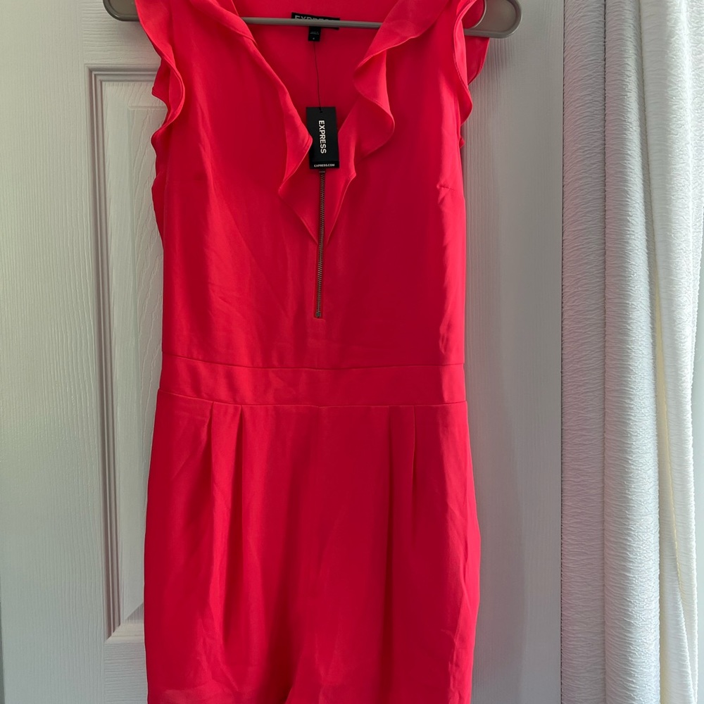Express Romper Coral Pink Brand New with Tags